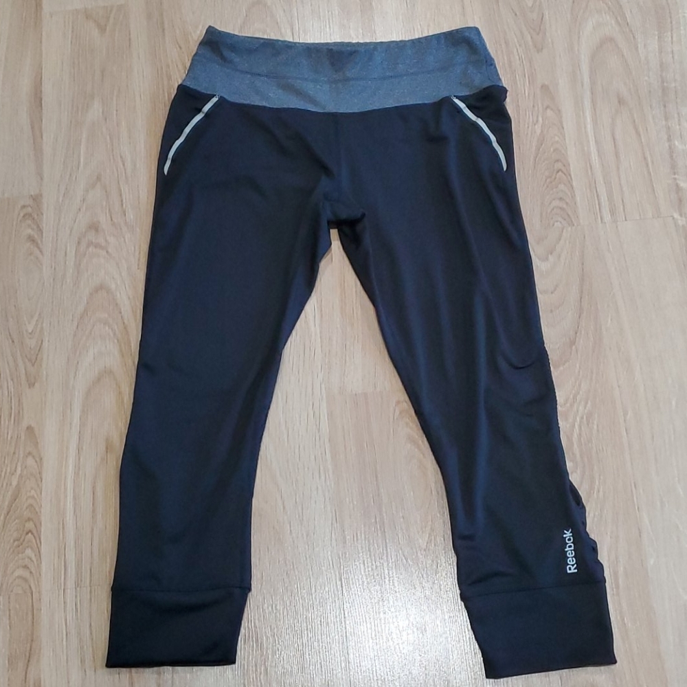 Reebok Black Running Crop Pants
